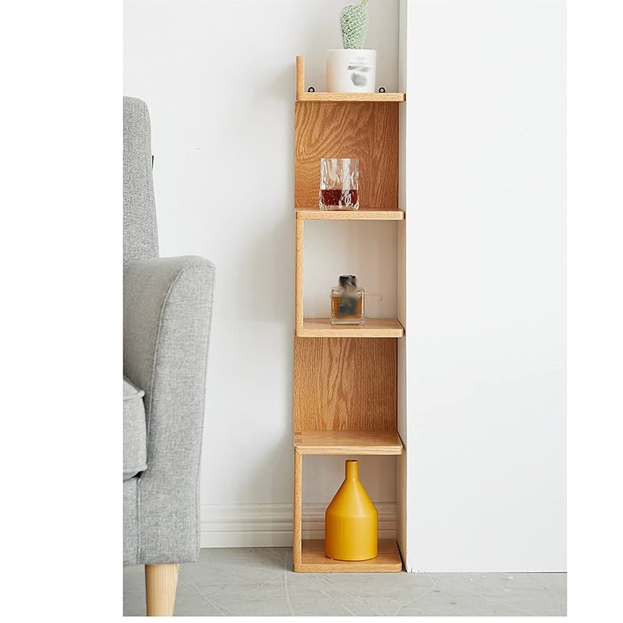 スペース効率的！天然木製コーナーシェルフ 楽天市場】コーナーラック おしゃれ 天然木 100%無垢材 幅20cm